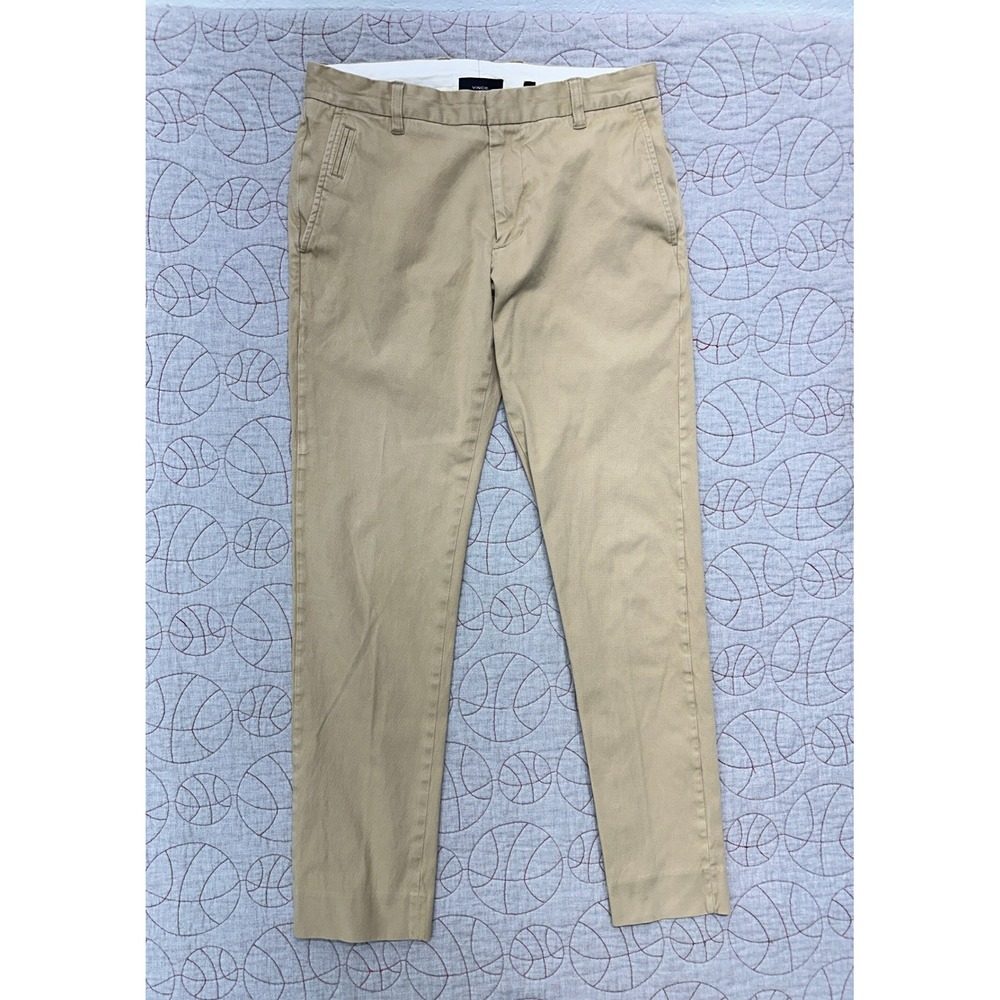 Vince Griffith Chino Pants Tan Slim Fit Italian Fabric / Mens 31